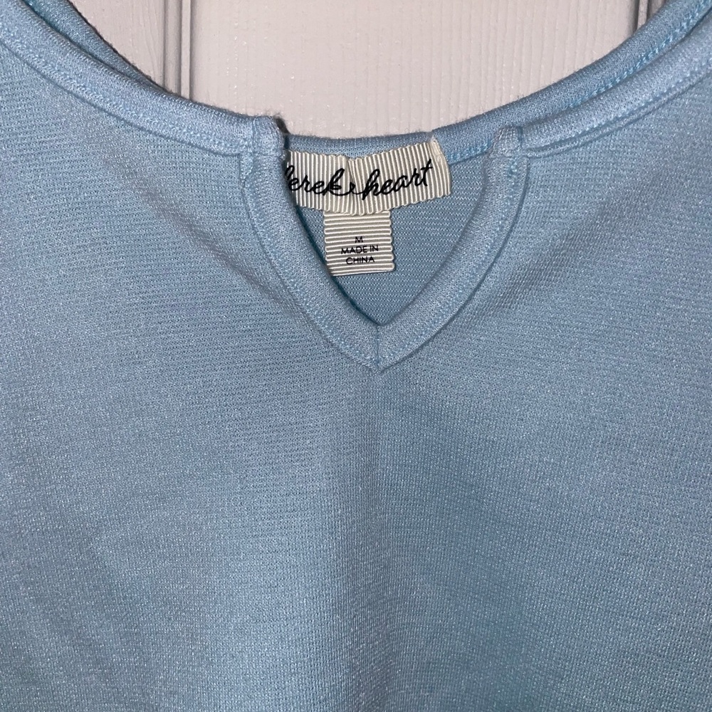 Light blue, size medium (m) crop top, worn once